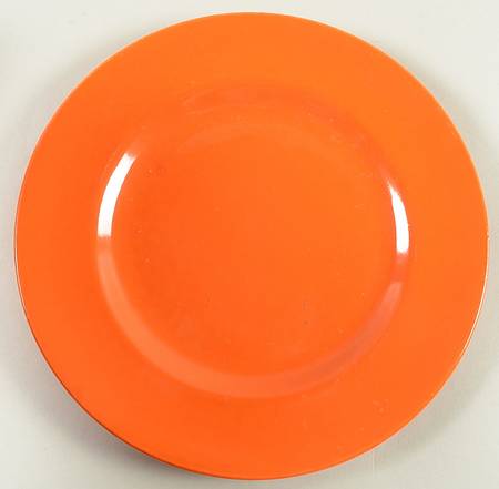 200 Poppy Orange (Glossy, Rim) Luncheon Plate