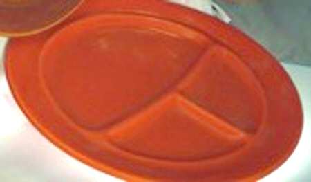 200 Poppy Orange (Glossy, Rim) Grill Plate