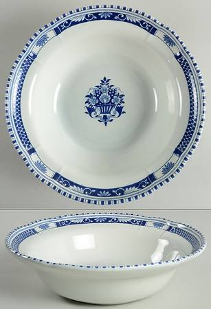 Antique Blue 10" Round Vegetable Bowl