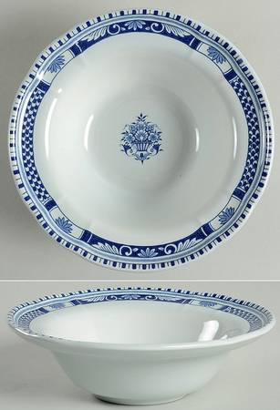 Antique Blue Rim Cereal Bowl