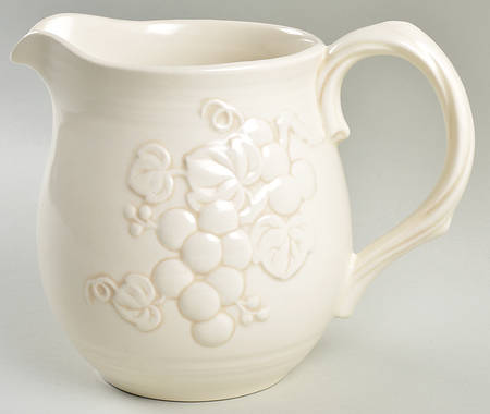 Antique Grape White 32 Oz Pitcher