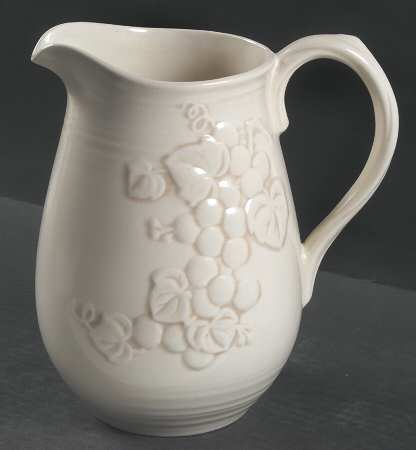 Antique Grape White 64 Oz Pitcher