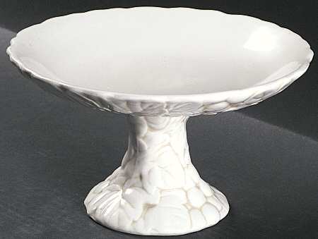 Antique Grape White Round Compote (Height X Width) by Metlox - Poppytrail - Vernon