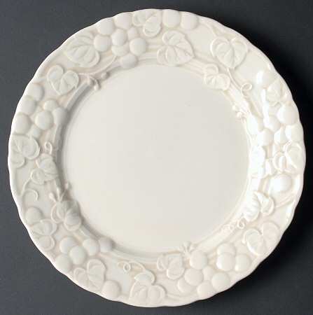 Antique Grape White Luncheon Plate