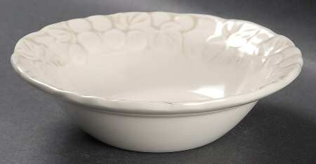 Antique Grape White Rim Fruit/Dessert (Sauce) Bowl