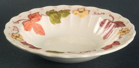 Autumn Leaves Rim Fruit/Dessert (Sauce) Bowl