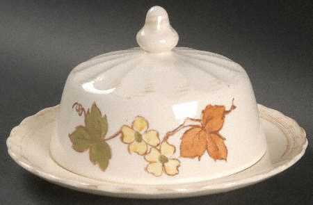 Autumn Leaves Round Covered Butter