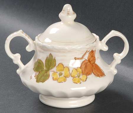 Autumn Leaves Sugar Bowl & Lid