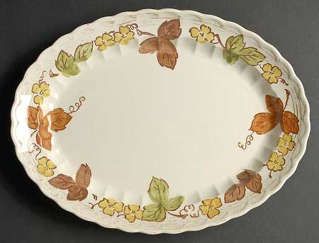Autumn Leaves 14" Oval Serving Platter