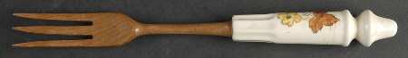 Autumn Leaves Salad Serving Fork with Wood Prongs