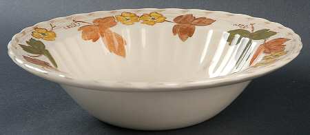 Autumn Leaves 9" Round Vegetable Bowl