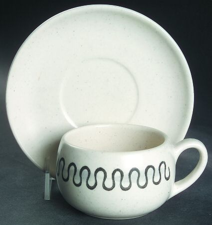 Aztec Flat Cup & Saucer Set
