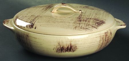 Barkwood Round Covered Vegetable