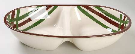 Bel Air 11" Oval Divided Vegetable Bowl