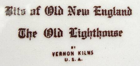 Bits of Old New England Luncheon Plate