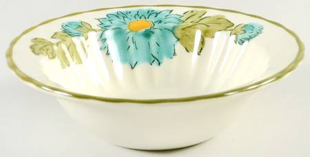 Blue Fascination Rim Cereal Bowl