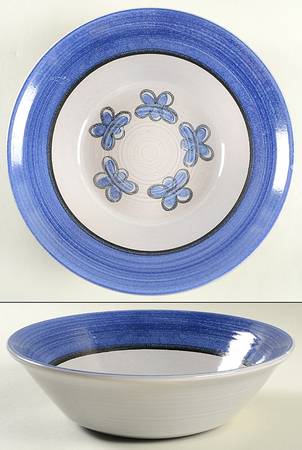 Blue Indigo 9" Round Vegetable Bowl