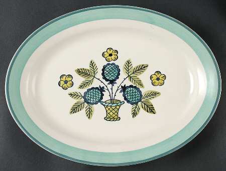 Blueberry Provincial 13" Oval Serving Platter