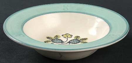 Blueberry Provincial Rim Fruit/Dessert (Sauce) Bowl