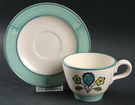 Blueberry Provincial Flat Cup & Saucer Set