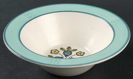 Blueberry Provincial Rim Cereal Bowl