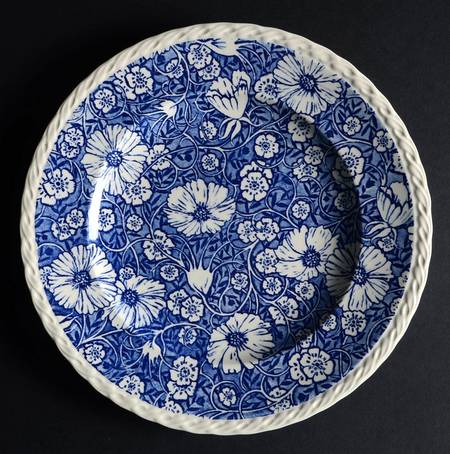 Blossom Time Blue Luncheon Plate