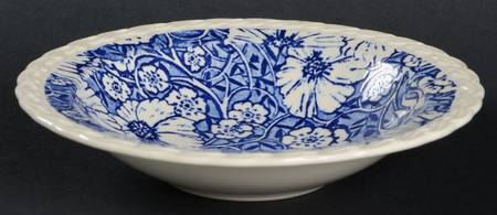 Blossom Time Blue Rim Fruit/Dessert (Sauce) Bowl