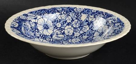 Blossom Time Blue 9" Round Vegetable Bowl