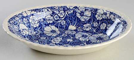 Blossom Time Blue 9" Oval Vegetable Bowl