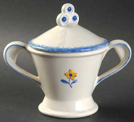 Bluebird Blue Sugar Bowl & Lid
