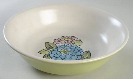 Blue Zinnias 9" Round Vegetable Bowl by Metlox - Poppytrail - Vernon