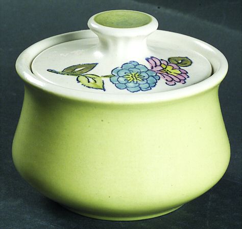 Blue Zinnias Sugar Bowl & Lid
