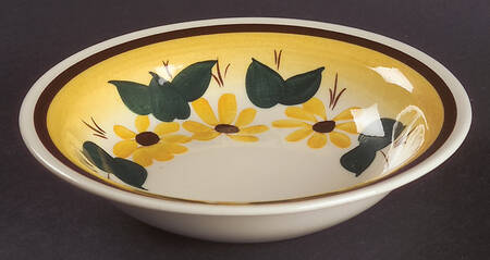 Brown Eyed Susan (Montecito Shape) Rim Fruit/Dessert (Sauce) Bowl