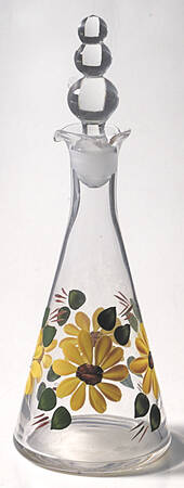 Brown Eyed Susan (Montecito Shape) Glassware Cruet with Stopper
