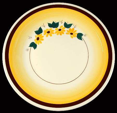 Brown Eyed Susan (Montecito Shape) 14" Chop Plate (Round Platter)