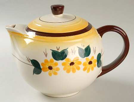 Brown Eyed Susan (Montecito Shape) Teapot & Lid