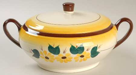 Brown Eyed Susan (Montecito Shape) Round Covered Vegetable