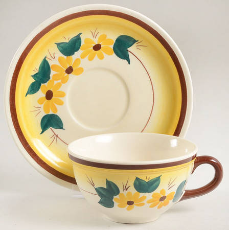 Brown Eyed Susan (Ultra Shape) Flat Cup & Saucer Set