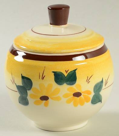 Brown Eyed Susan (Montecito Shape) Sugar Bowl & Lid