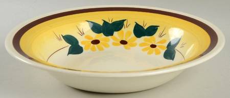 Brown Eyed Susan (Montecito Shape) Rim Soup Bowl