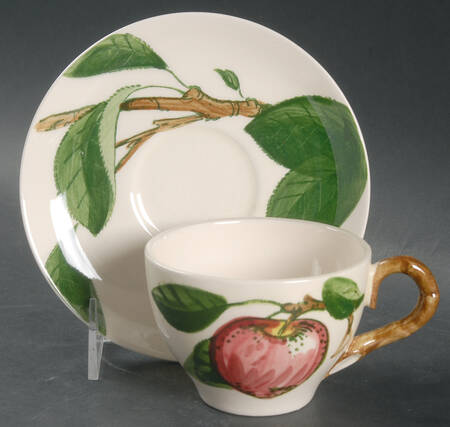 California Apple Flat Cup & Saucer Set