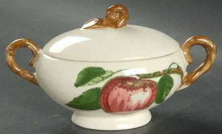 California Apple Sugar Bowl & Lid