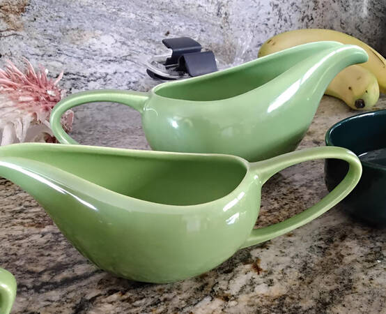 Casual California Lime Green Open Sauce Boat