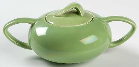 Casual California Lime Green Sugar Bowl & Lid