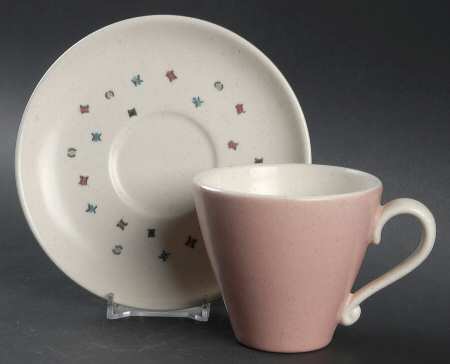California Confetti Flat Cup & Saucer Set