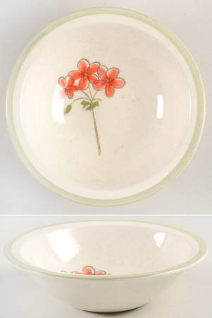California Geranium Rim Fruit/Dessert (Sauce) Bowl