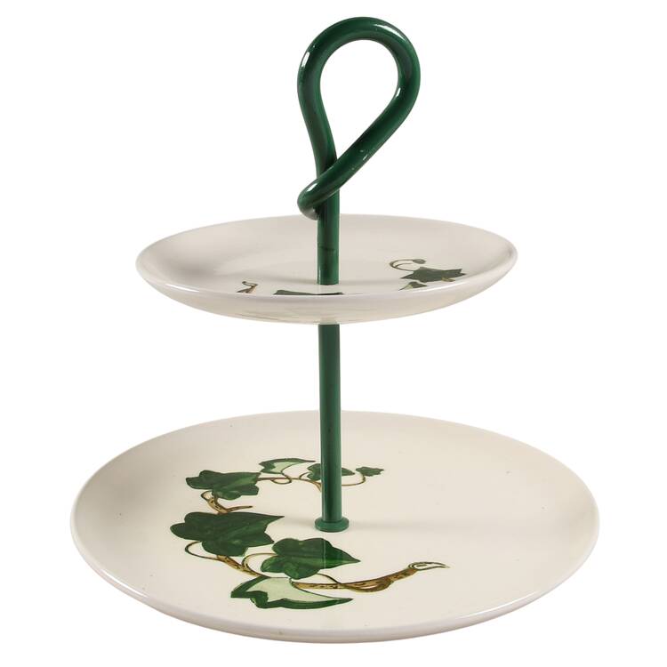California Ivy 2 Tiered Serving Tray (Luncheon & Bread & Butter)