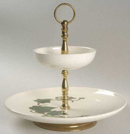 California Ivy 2-Tiered Serving Tray (Dinner, Frt/Dsrt Bowl)