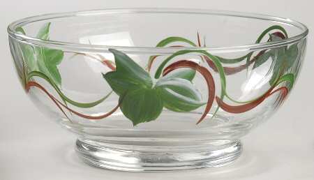 California Ivy Glassware Fruit Bowl