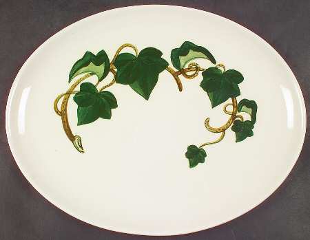 California Ivy 13" Oval Serving Platter by Metlox - Poppytrail - Vernon